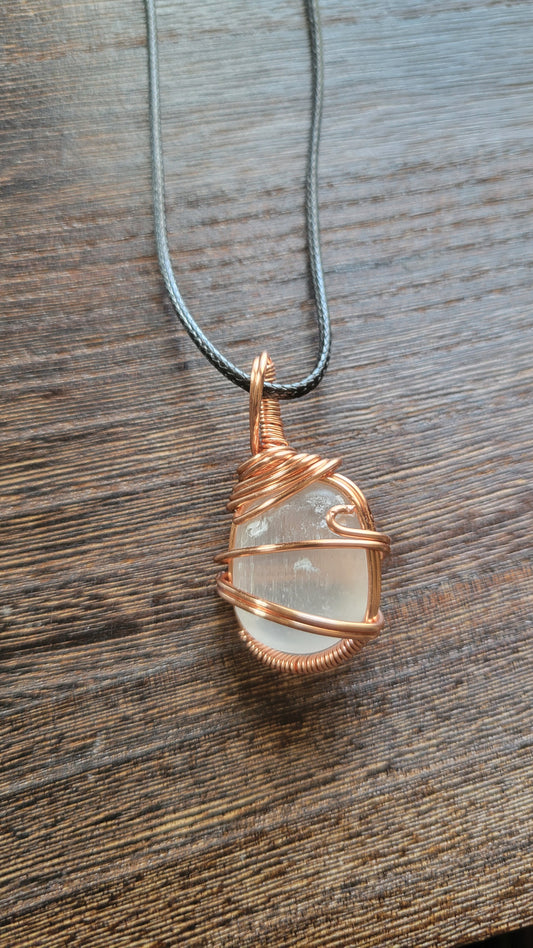 Selenite Pendant Necklace